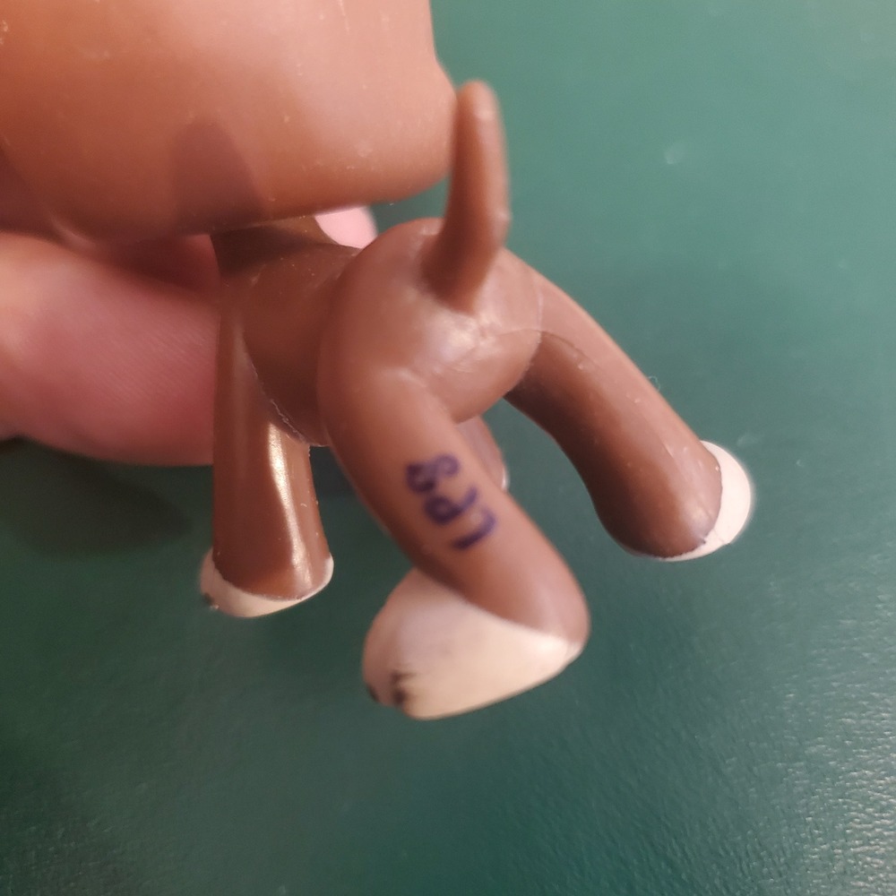 Littlest Pet Shop 1519 Great Dane Brown Dog Figure 2007 Hasbro - Picture 4 of 7